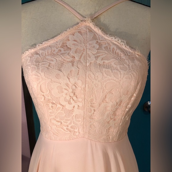 Lulu’s Everlasting Enchantment Light Peach Lace Maxi Dress - Picture 9 of 12